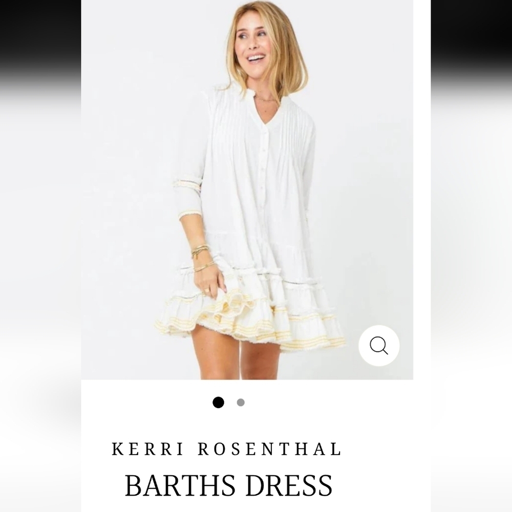 NEW KERRI ROSENTHAL barths dress in white XS